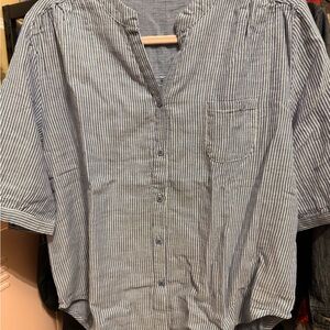 Men's Blue Striped Shirt